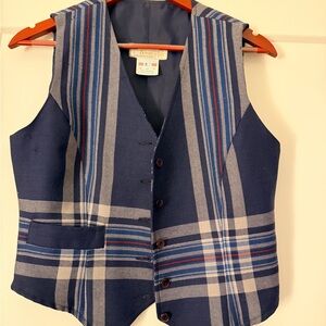 Stylish Blue Plaid Women's Vest